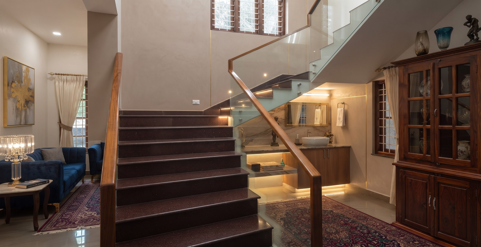 Framed Glass Staircase