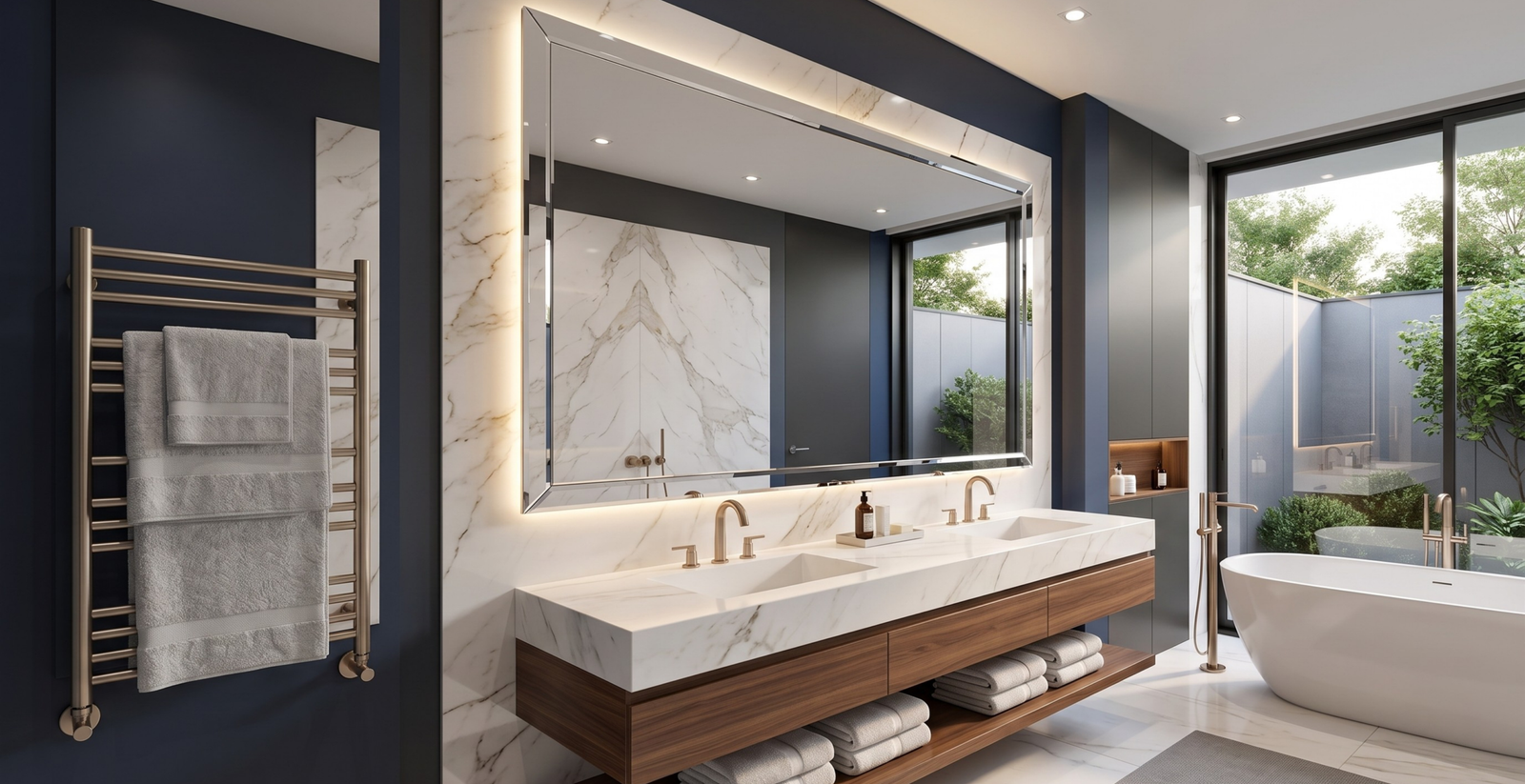 Bathroom Beveled Mirror