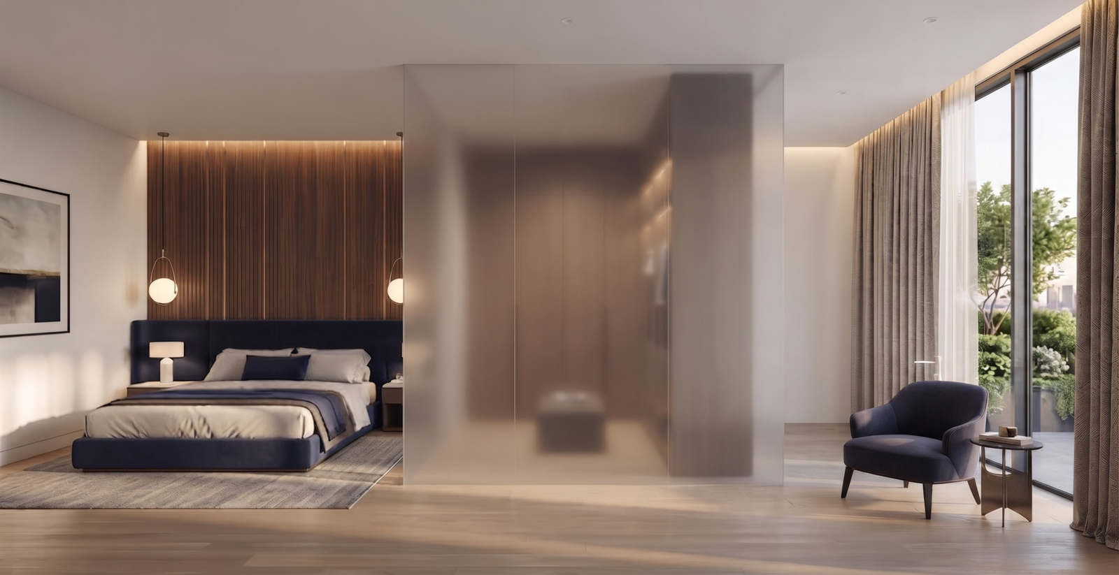 Bedroom Glass Partitions