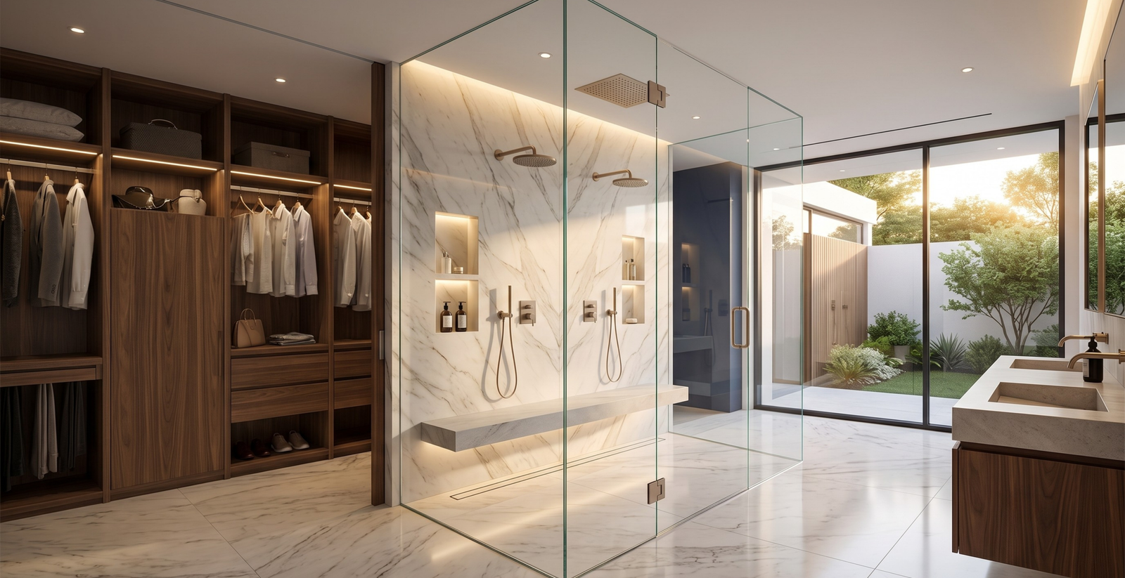 Clear Glass Shower Enclosures