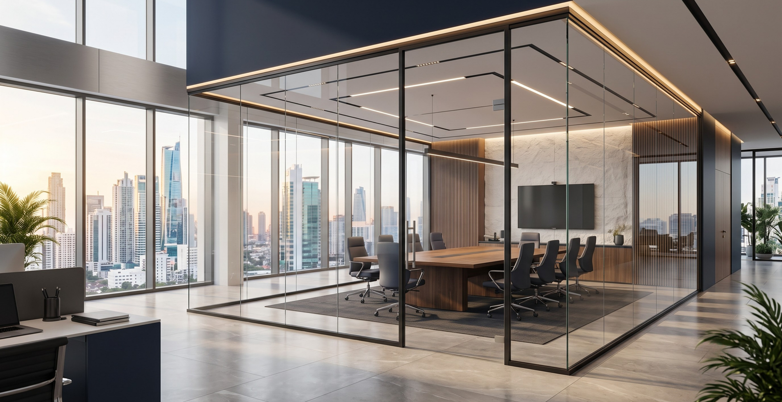 Conference Room Glass Partitions