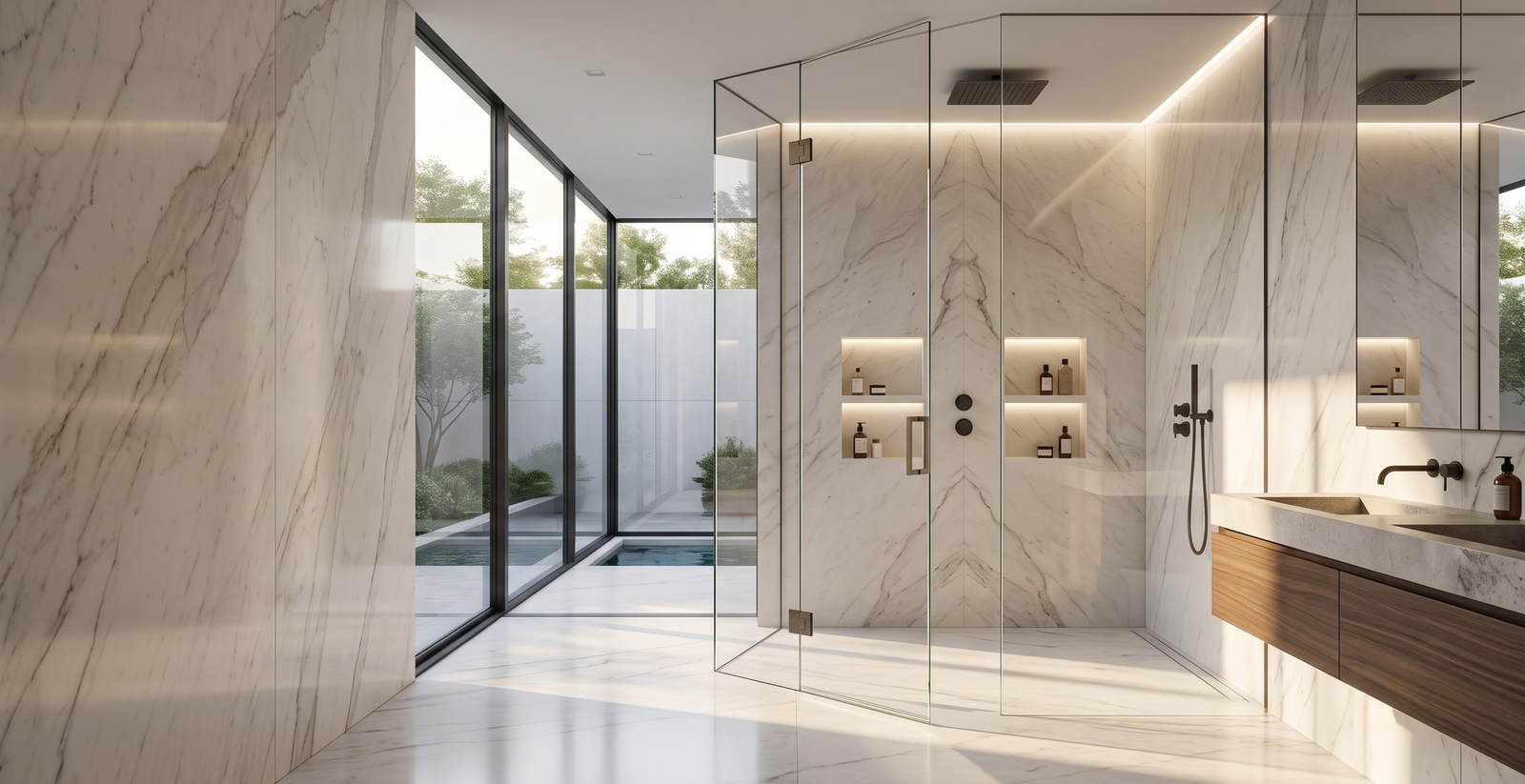 Custom-Designed Shower Glass