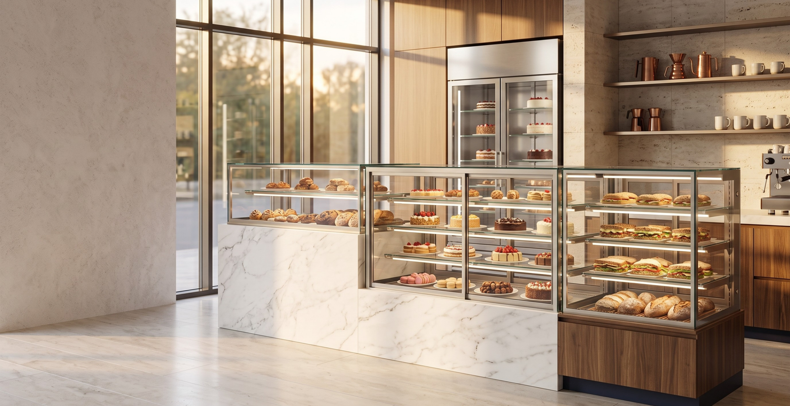 Food Glass Display Boxes