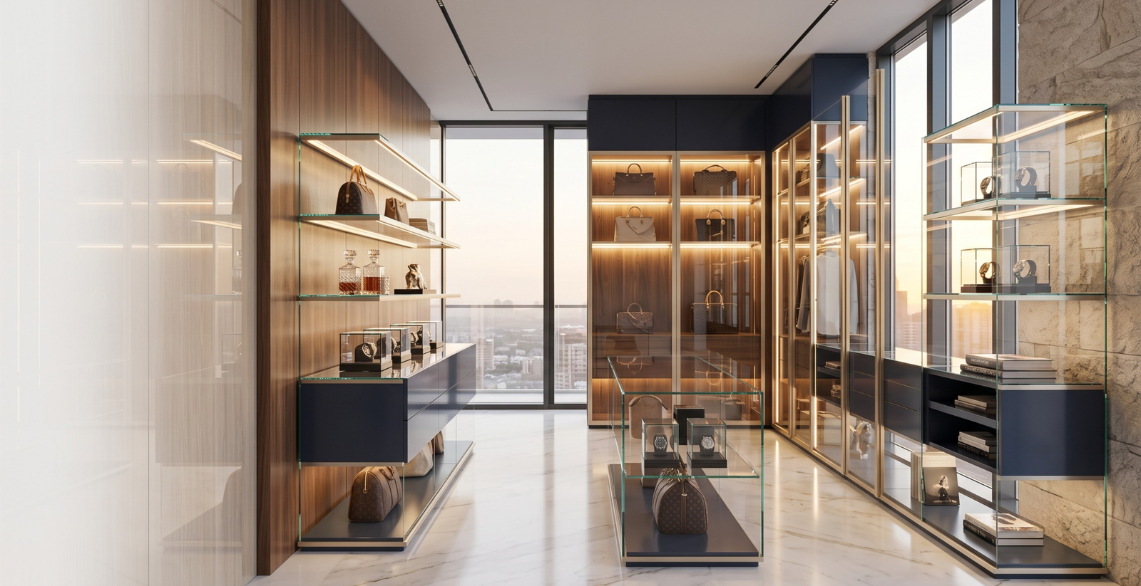 Glass Display, Storage & Shelving