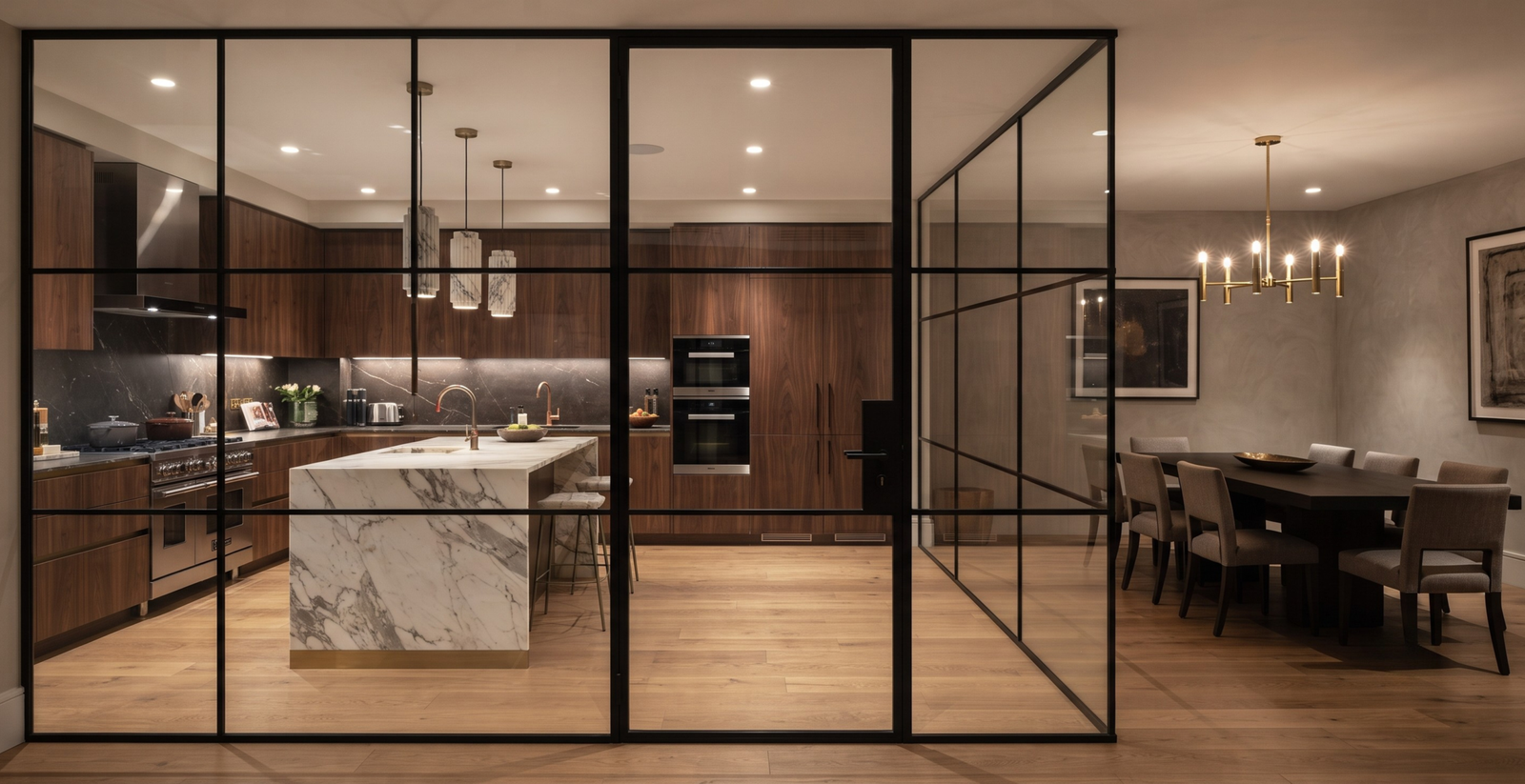 Kitchen Glass Partitions
