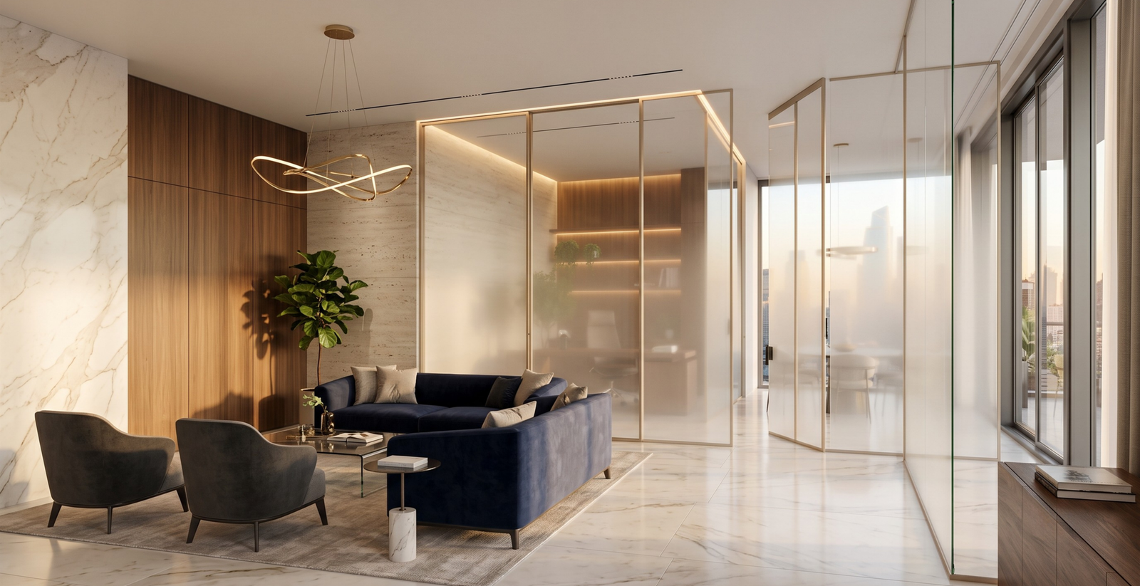 Open Floor Plan Glass Partitions