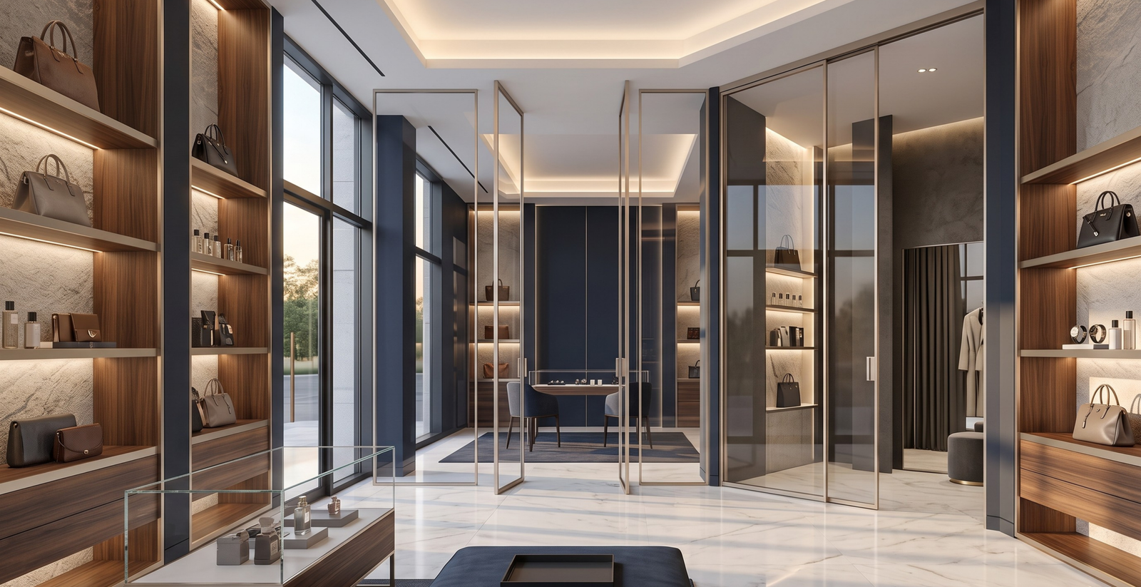 Retail Store Glass Partitions